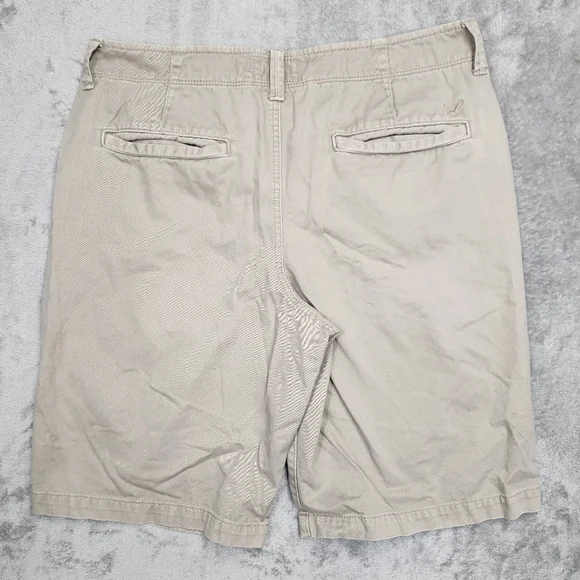 American Eagle mens khaki longboard shorts size 34 excellent used condition - Picture 8 of 9